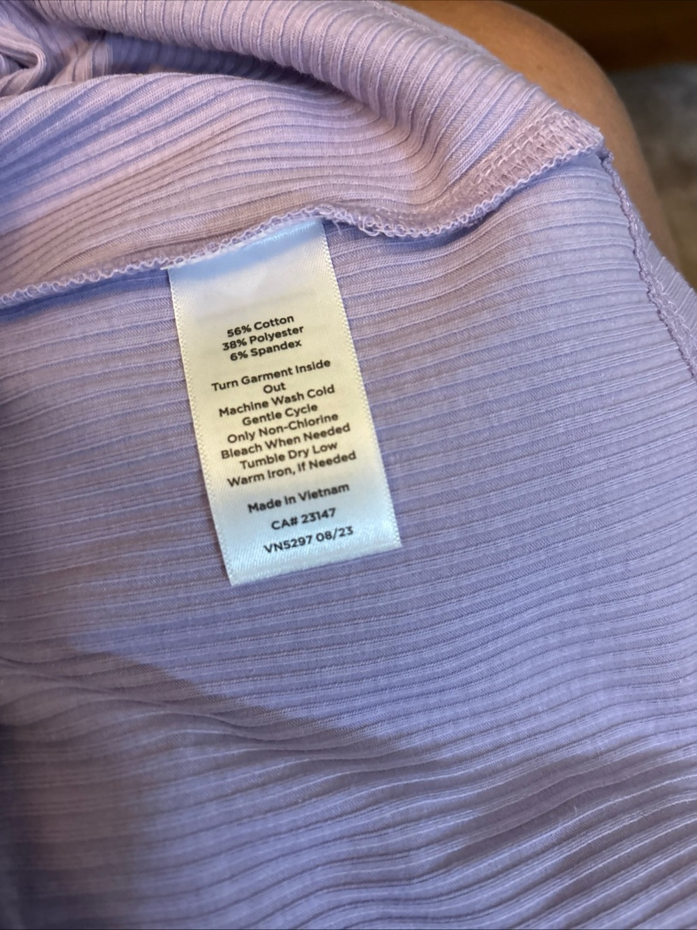 Talbots Lavender Ribbed Sleeveless Tank - Picture 4 of 5